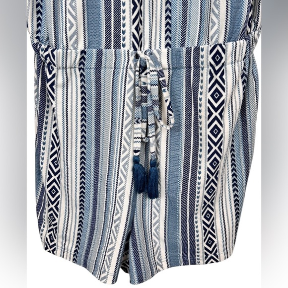 Derek Heart romper shorts, Large, sleeveless, stripes Summer Cute Comfy Casual - Picture 3 of 8